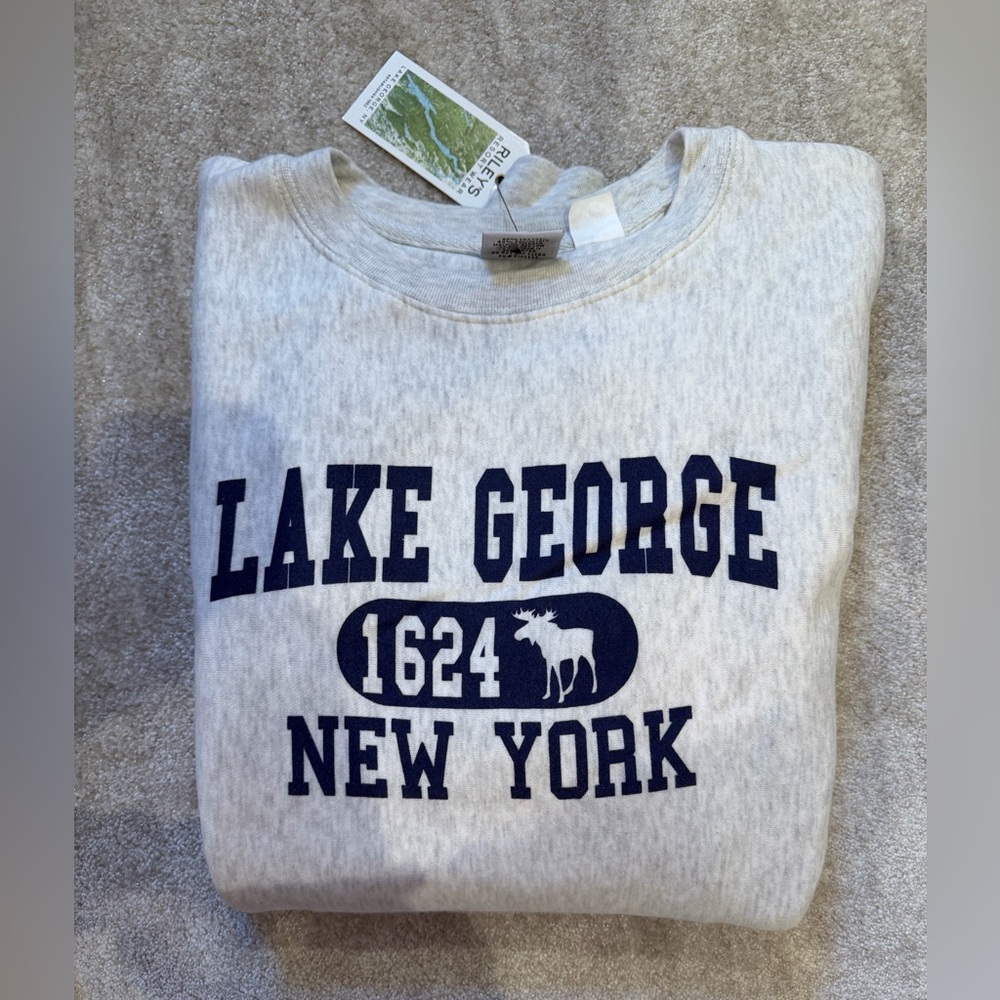 Lake George New York Gray Sweater